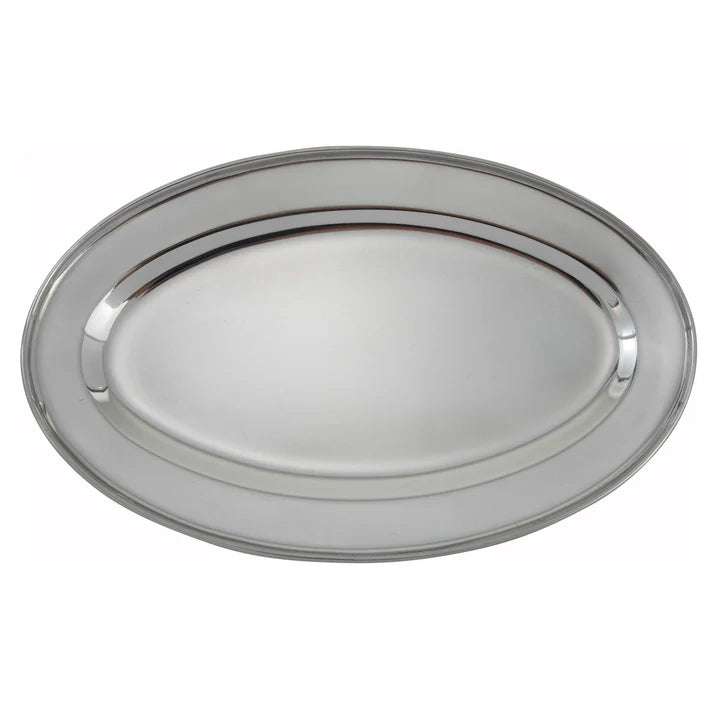 OVAL PLATTER.-S/S : 14"
