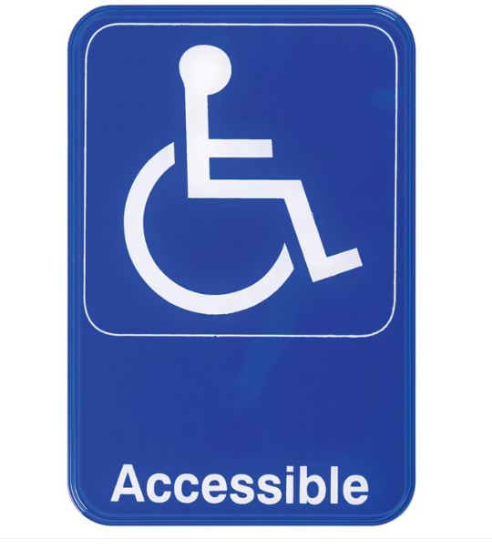 Wheelchair Accessible 6X9 Sign