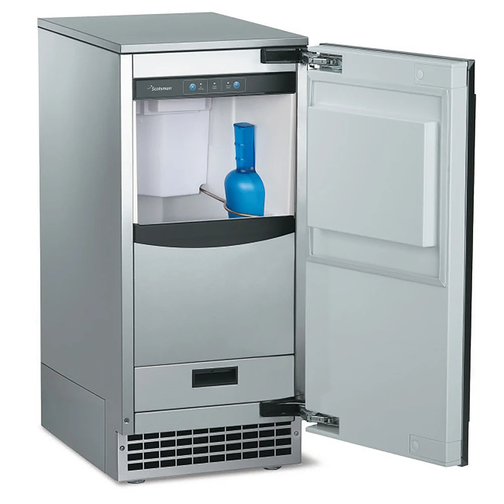 Scotsman SCN60GA-1SS 14 7/8"W Nugget Undercounter Ice Machine - 85 lbs/day, Air Cooled, Gravity Drain, 115v