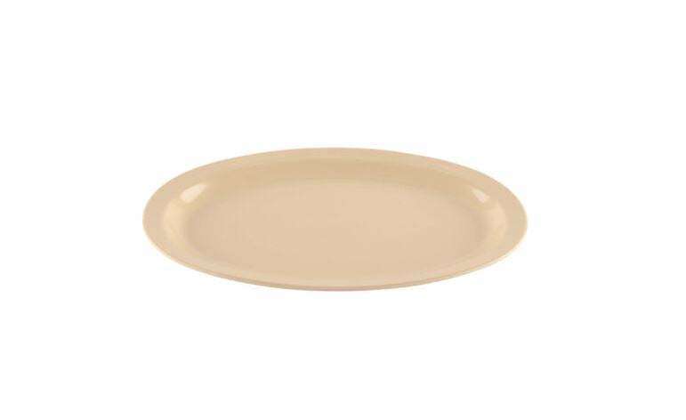 11 3/4" x 8 1/4" Tan Melamine Oval Platter - 24/Case