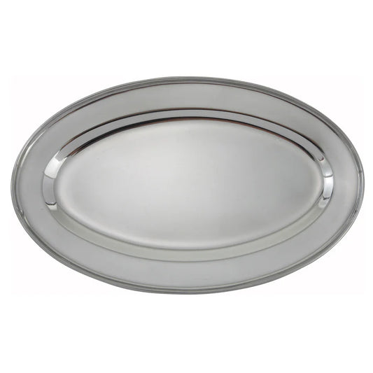OVAL PLATTER.-S/S : 14"