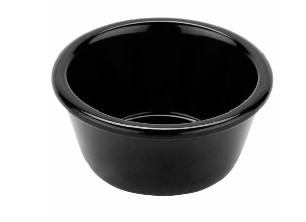 3 oz. Black Smooth Melamine Ramekin - 48/Case
