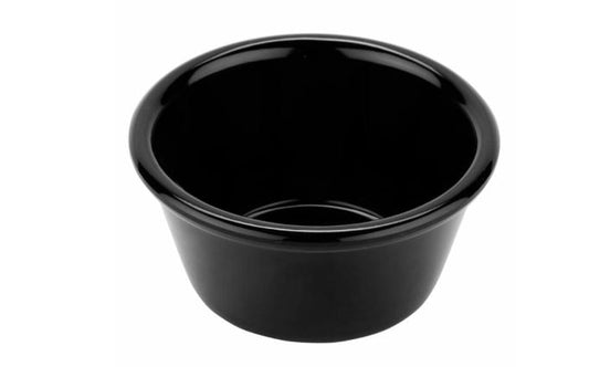 4 oz. Black Smooth Melamine Ramekin - 48/Case