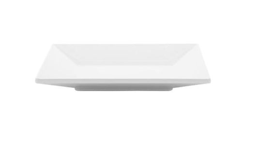 6" White Siciliano Square Plate - 12/Case