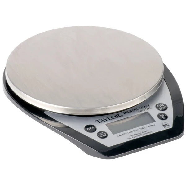 Taylor 1020NFS 11 lb. Digital Portion Control Scale for Dry and Liquid Measuring