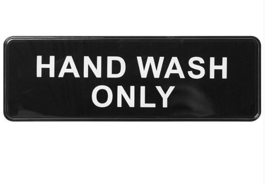 Information Sign Hand Wash Only 3X9