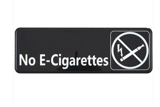 No E-Cigarettes Information Sign 9x3