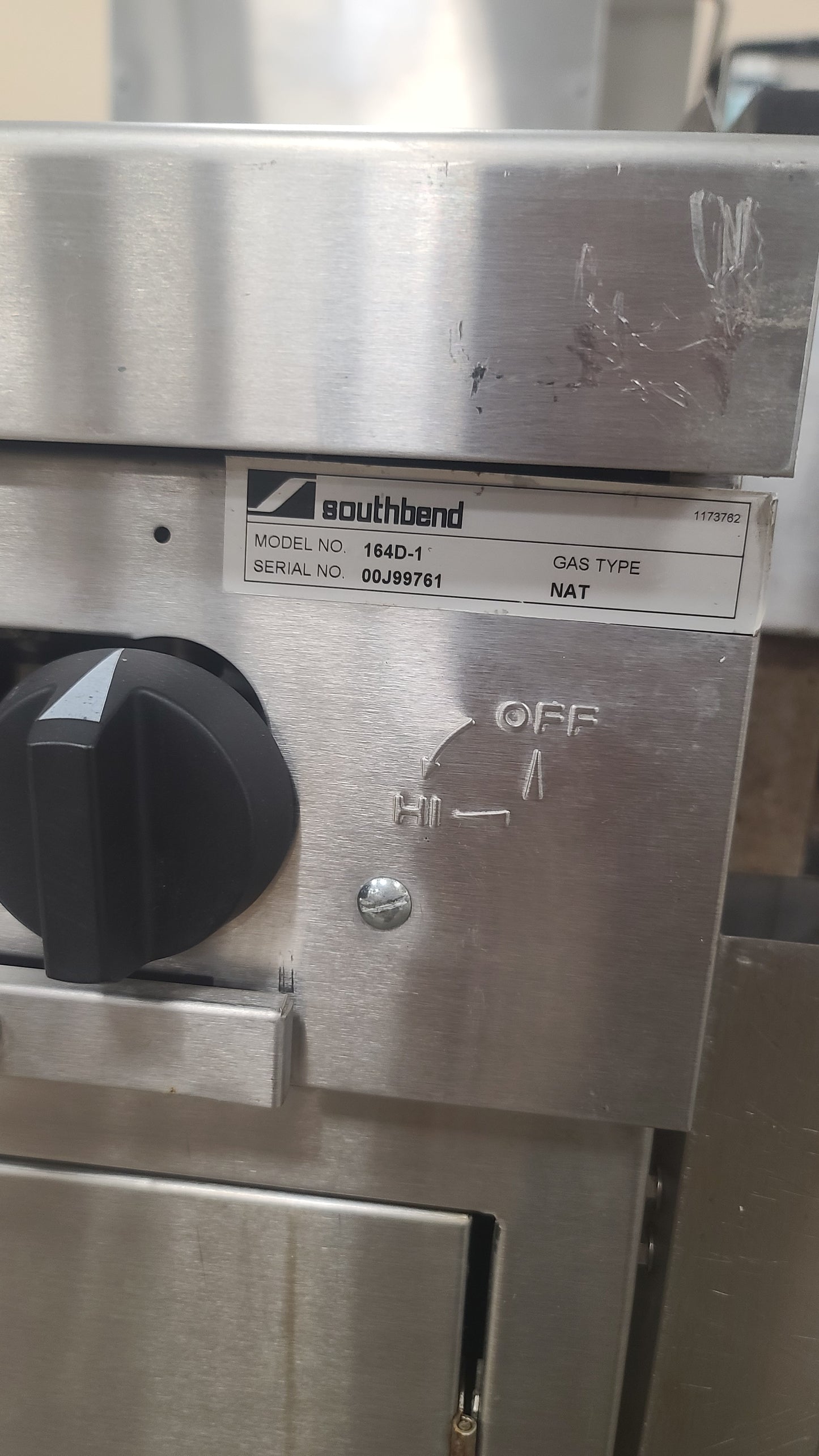 SOUTHBEND 164D-1-40 2 Burner Base/Cabinet, Stainless Steel NAT (Pre-Owned)