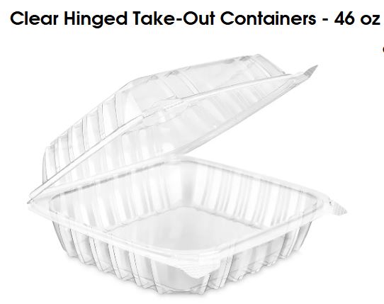 Clear Plastic Hinged To-to Container ( C90PST1 )