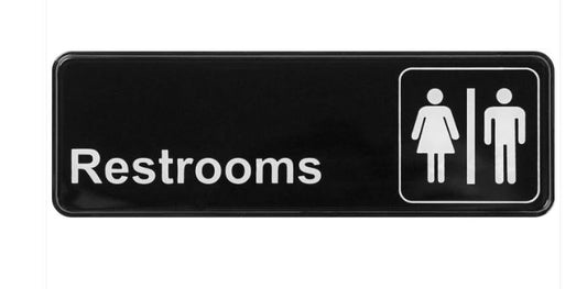 Information Sign Restrooms : 3X9