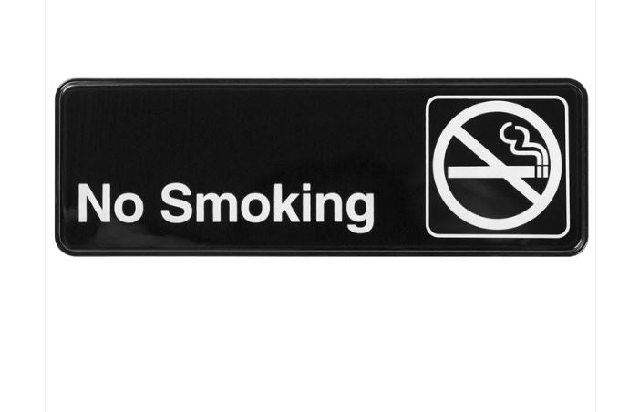 No Smoking Information Sign 3X9