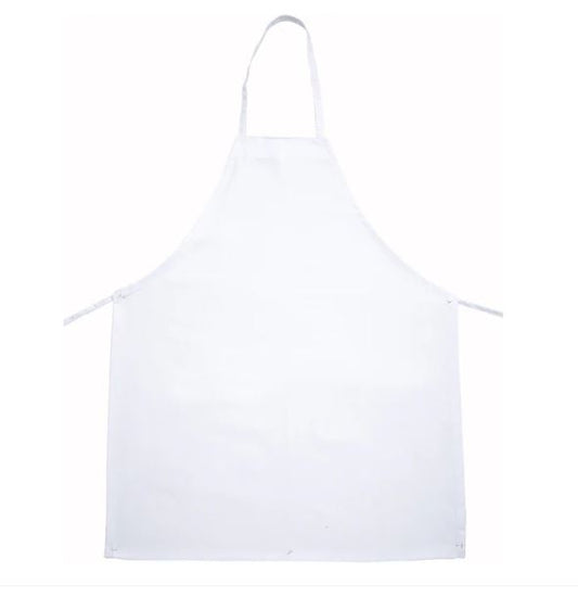 BA-3226WH - Full-Length Bib Apron - White